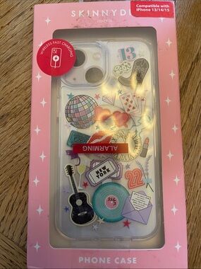 Skinnydip London Pink Clear Sticker Graphic iPhone Case